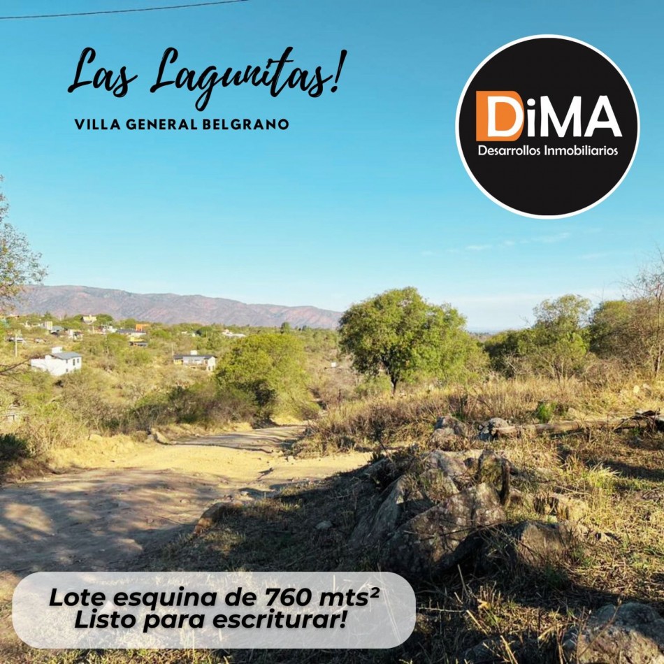 VENTA LOTE 760 mts - LLAS LAGUNITAS - VILLA GENERAL BELGRANO
